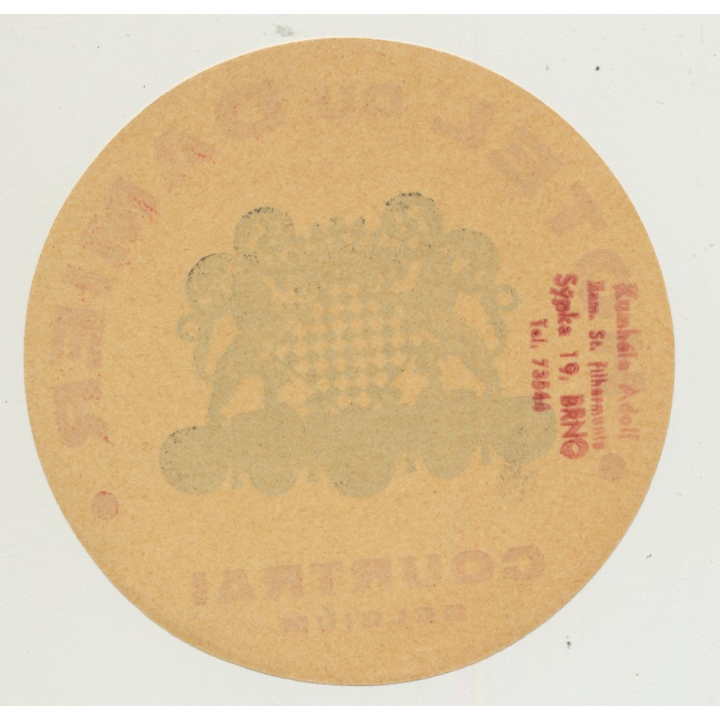 Hotel Du Damier - Courtrai / Belgium (Vintage Luggage Label)