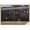 Oscar Tellgmann: German Soldiers In Train / Red Cross - WW1 (Vintage Cabinet Card 1914)