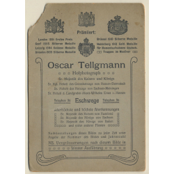 Oscar Tellgmann: German Soldiers In Train / Red Cross - WW1 (Vintage Cabinet Card 1914)