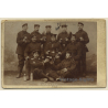Wahn - Köln: German Soldiers Drinking Beer After Military Excercise (Vintage Cabinet Card 1898)