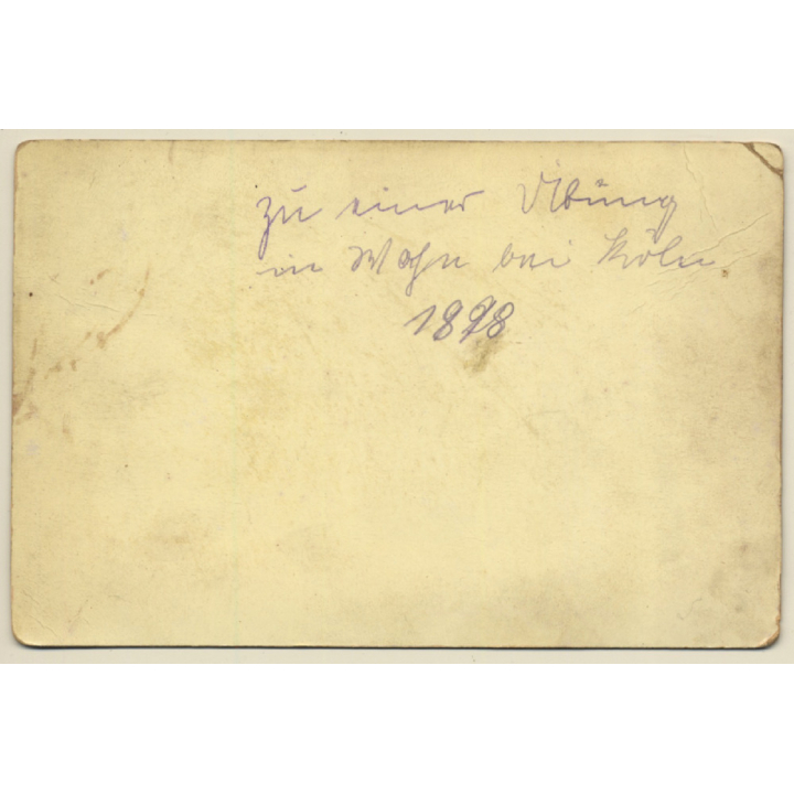 Wahn - Köln: German Soldiers Drinking Beer After Military Excercise (Vintage Cabinet Card 1898)