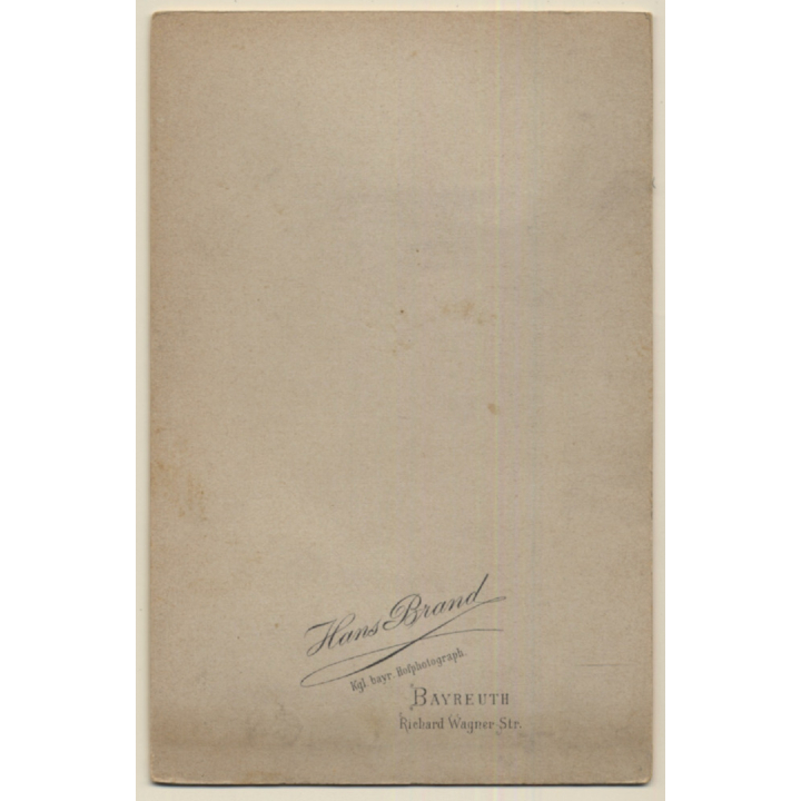 Hans Brand / Bayreuth: 2 Baby Boys In Military Uniform / Victorian Era (Vintage Cabinet Card 1890s/1900s)