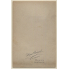 Hans Brand / Bayreuth: 2 Baby Boys In Military Uniform / Victorian Era (Vintage Cabinet Card 1890s/1900s)