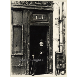 Jerri Bram (1942): Old Man In Marais / Paris (Vintage Photo 1960s/1970s)