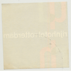 Rijnhotel - Rotterdam / Netherlands (Vintage Luggage Label)