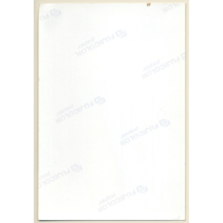 Rear View: Brunette Nude Kneeling On Bed / Tan Lines (Vintage Photo ~1980s)