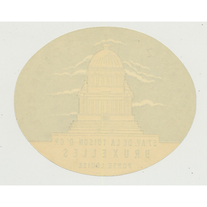 Albergo Residence Porte Louise - Bruxelles / Belgium (Vintage Luggage Label)