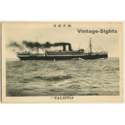 S.G.T.M. Valdivia / Paquebot - Steamer (Vintage PC 1920s/1930s)