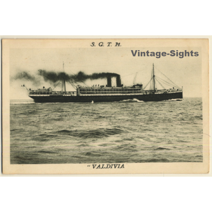 S.G.T.M. Valdivia / Paquebot - Steamer (Vintage PC 1920s/1930s)