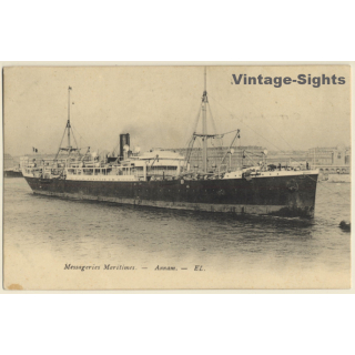 Paquebot Annam / Messageries Maritimes - Steamer (Vintage PC 1910s/1920s)