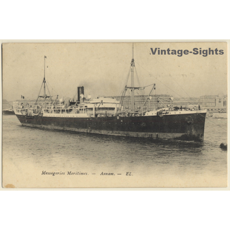 Paquebot Annam / Messageries Maritimes - Steamer (Vintage PC 1910s/1920s)