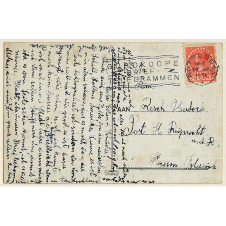 S.S. Nieuw Amsterdam H.A.L. / Steamer (Vintage PC 1938)