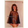 Slim Blonde Semi Nude In Transparent Cape (Vintage Photo ~1980s)