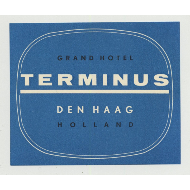 Grand Hotel Terminus - Den Haag / Netherlands (Vintage Luggage Label)