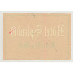 Hotel Splendid - Bruxelles-Nord / Belgium (Vintage Luggage Label)