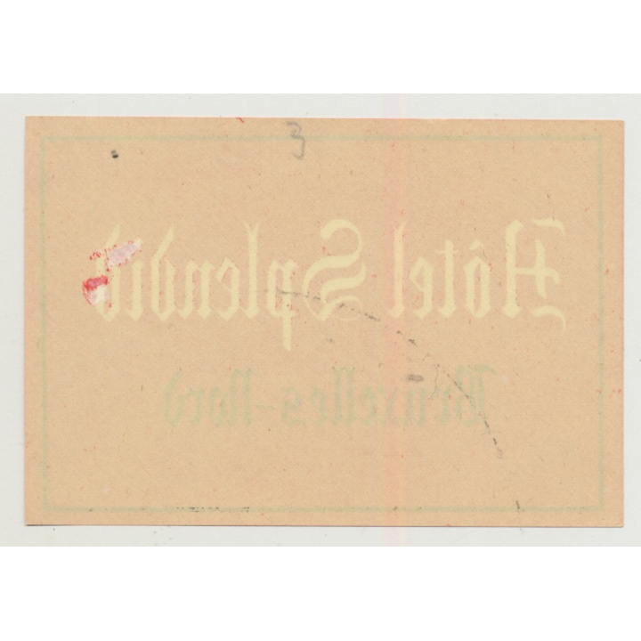 Hotel Splendid - Bruxelles-Nord / Belgium (Vintage Luggage Label)