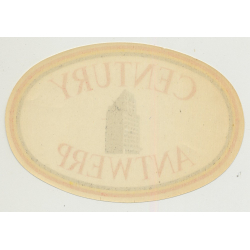 Century Hotel - Antwerp / Belgium (Vintage Luggage Label)