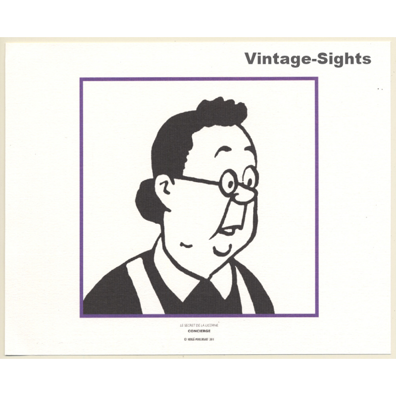 Tintin - Le Secret De La Licorne - Concierge (Lithography Hergé Moulinsart 2011)