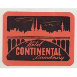 Hotel Continental - Luxembourg (Vintage Luggage Label)