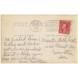 Athelstane / USA: Fishing At Wausaukee Club (Vintage RPPC 1916)