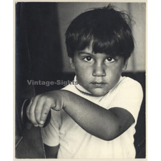 Jerri Bram (1942): Intense Take Of Little Baby Boy (Vintage Photo ~1970s)