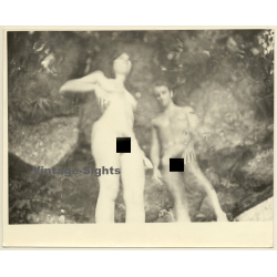Jerri Bram (1942): Experimental Take Of Natural Nude Couple (Vintage Photo ~1970s)