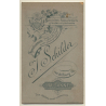 J.Schilder / Lausanne: Pretty Young Woman Wearing Victorian Blouse*2 (Vintage Carte De Visite / CDV ~1890s)