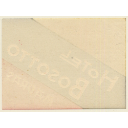 Madras / India: Hotel Bosotto (Vintage Luggage Label)