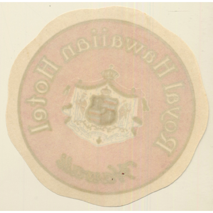 Hawaii / USA: Royal Hawaiian Hotel  (Vintage Luggage Label ~1940s)