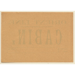 Orient Line Cabin / Oriental Steam Navigation Company (Vintage Luggage Label ~1930s/1940s)