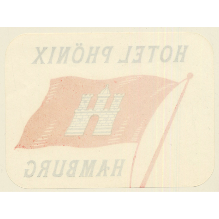 Hamburg / Germany: Hotel Phönix (Vintage Luggage Label)