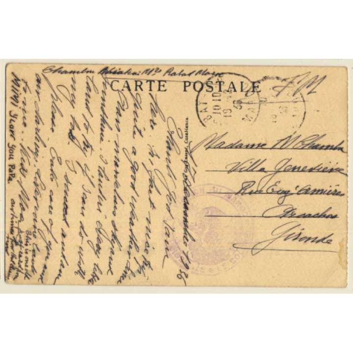 Rabat / Morocco: General View From An Aeroplane (Vintage PC 1936)