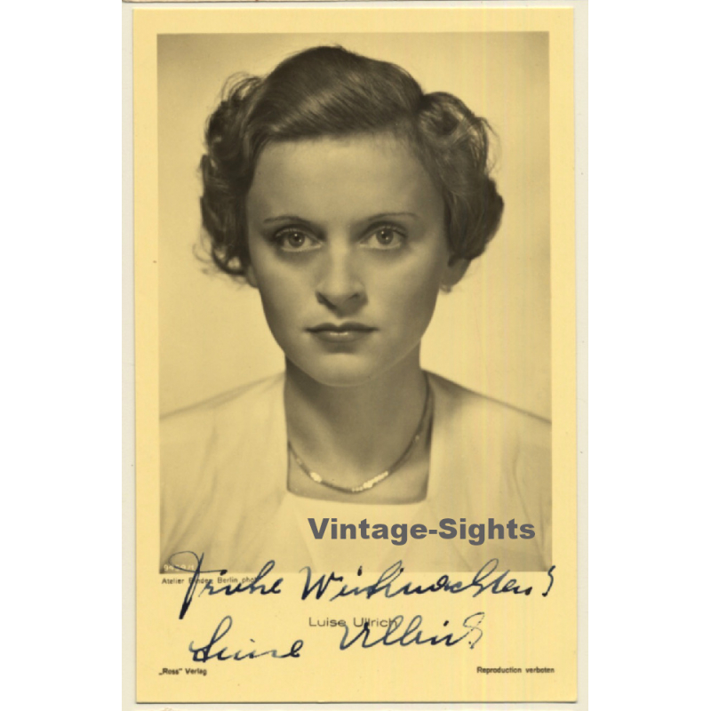 Luise Ullrich Autogramm / Autograph (Vintage Signed PC ~1940s)