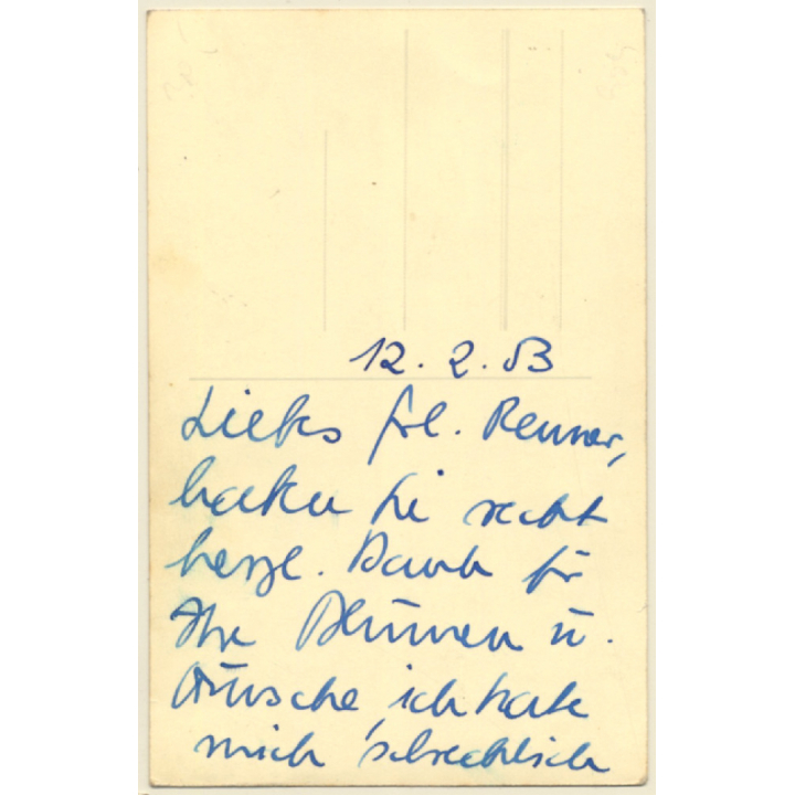 Ilse Werner Autogramm / Autograph (Vintage Signed PC 1953)