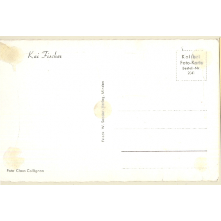 Kai Fischer Autogramm / Autograph (Vintage Signed RPPC 1960s)