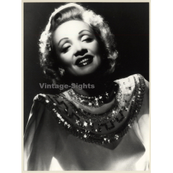 Stunning Marlene Dietrich In Transparent Dress*2 (Vintage Press Photo 1970s/1980s)