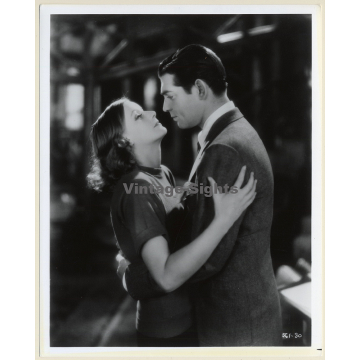 Greta Garbo & Clark Gable In 'Her Fall And Rise' (Vintage Press Photo 1970s/1980s)