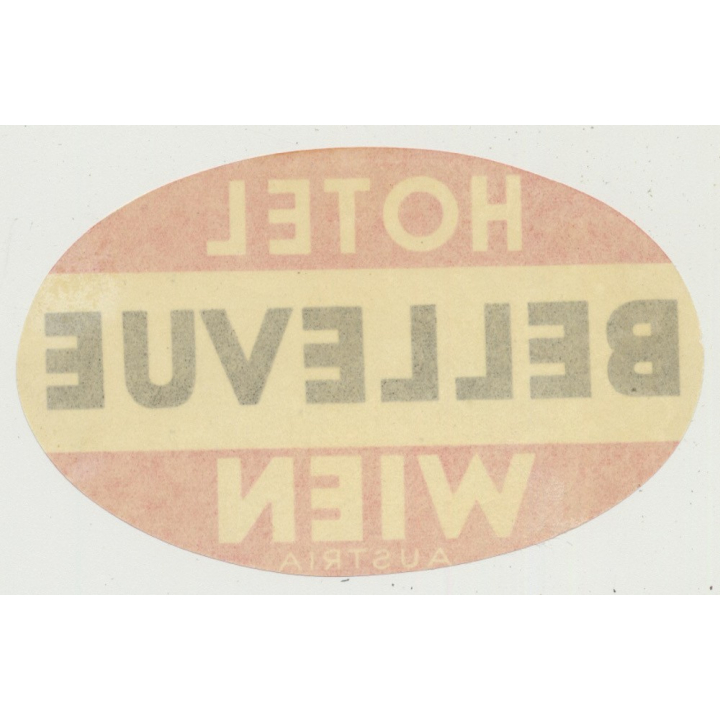 Hotel Bellevue - Wien (Vienna) / Austria (Vintage Luggage Label)