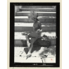 Pretty Indian Nude With Headdress & Scarf *7 (Vintage Contact Sheet Photo 1970s)