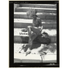 Pretty Indian Nude With Headdress & Scarf *8 (Vintage Contact Sheet Photo 1970s)