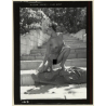Pretty Indian Nude With Headdress & Scarf *9 (Vintage Contact Sheet Photo 1970s)