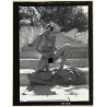 Pretty Indian Nude With Headdress & Scarf *10 (Vintage Contact Sheet Photo 1970s)