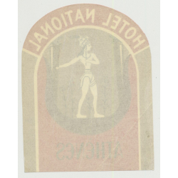 Hotel National - Athens / Greece (Vintage Luggage Label)