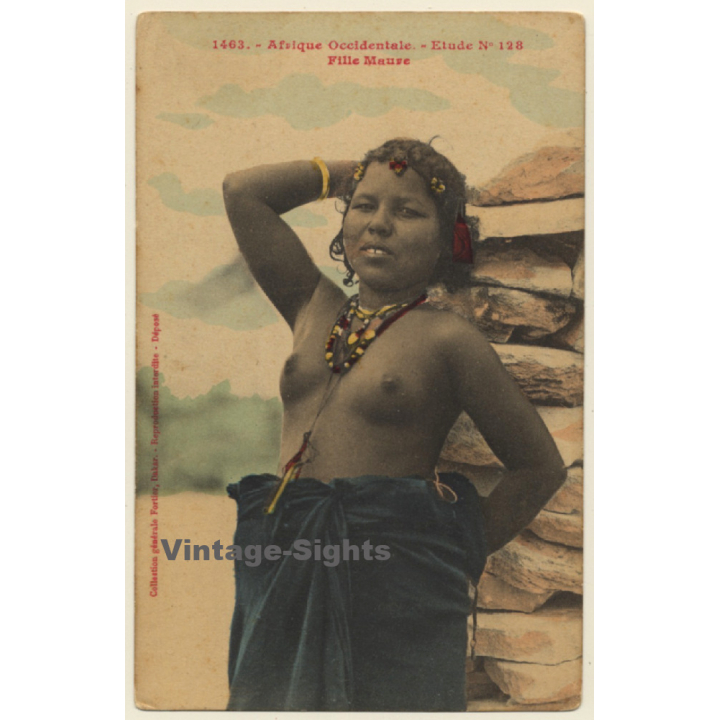 Afrique Occidentale: Fille Maure/ Young Moorish Woman - Ethnic (Vintage PC ~1910s/1920s)