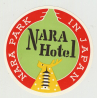 Nara Hotel - Nara Park / Japan (Vintage Luggage Label)