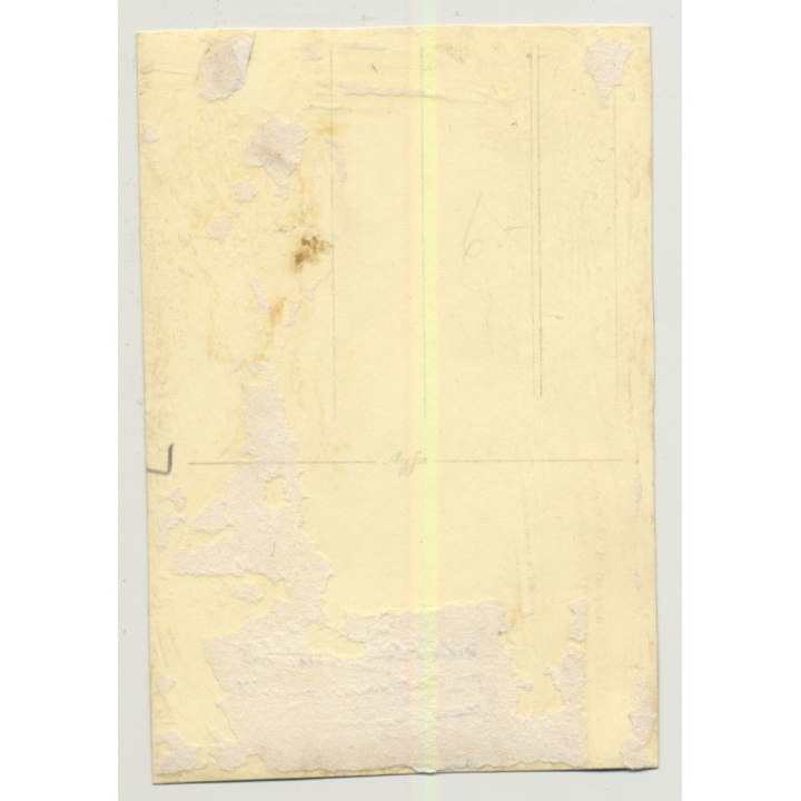 Chubby Nude Kneels In Front Of Ceramic Vase (Vintage Photo PC ~1940s/50s)