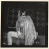 Beautiful Semi Nude With Fancy Top*1 / Eyes (Vintage Contact Sheet Photo 1970s)