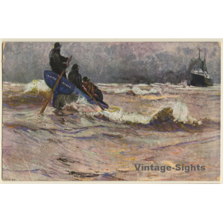 Carlos Grethe: Lotsenboot - Serie 12/167 / Pilot Boat (Vintage PC 1916)