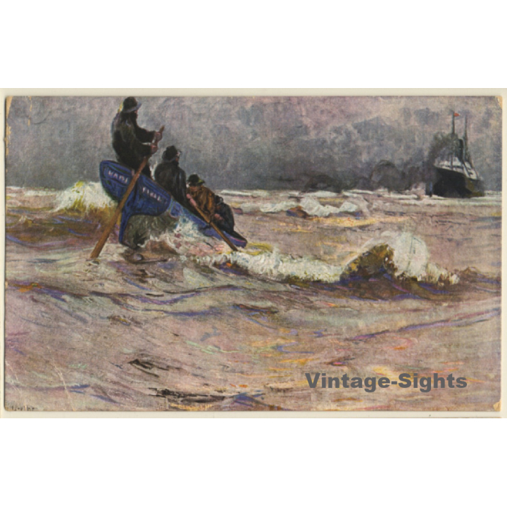 Carlos Grethe: Lotsenboot - Serie 12/167 / Pilot Boat (Vintage PC 1916)