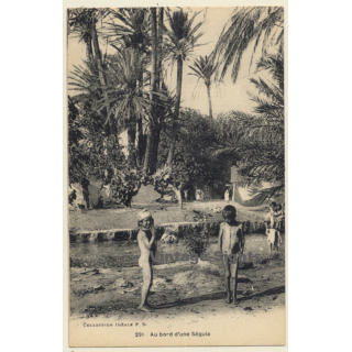 Maghreb: Au Bord D'Une Séguia / Native Kids - Ethnic (Vintage PC ~1910s/1920s)